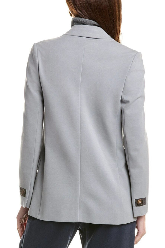Brunello Cucinelli Grauer Baumwollmantel by Brunello Cucinelli