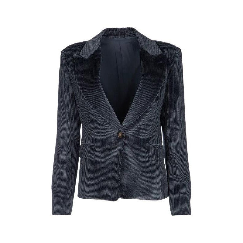 Brunello Cucinelli Blaue Viskose-Jacken und Mäntel by Brunello Cucinelli