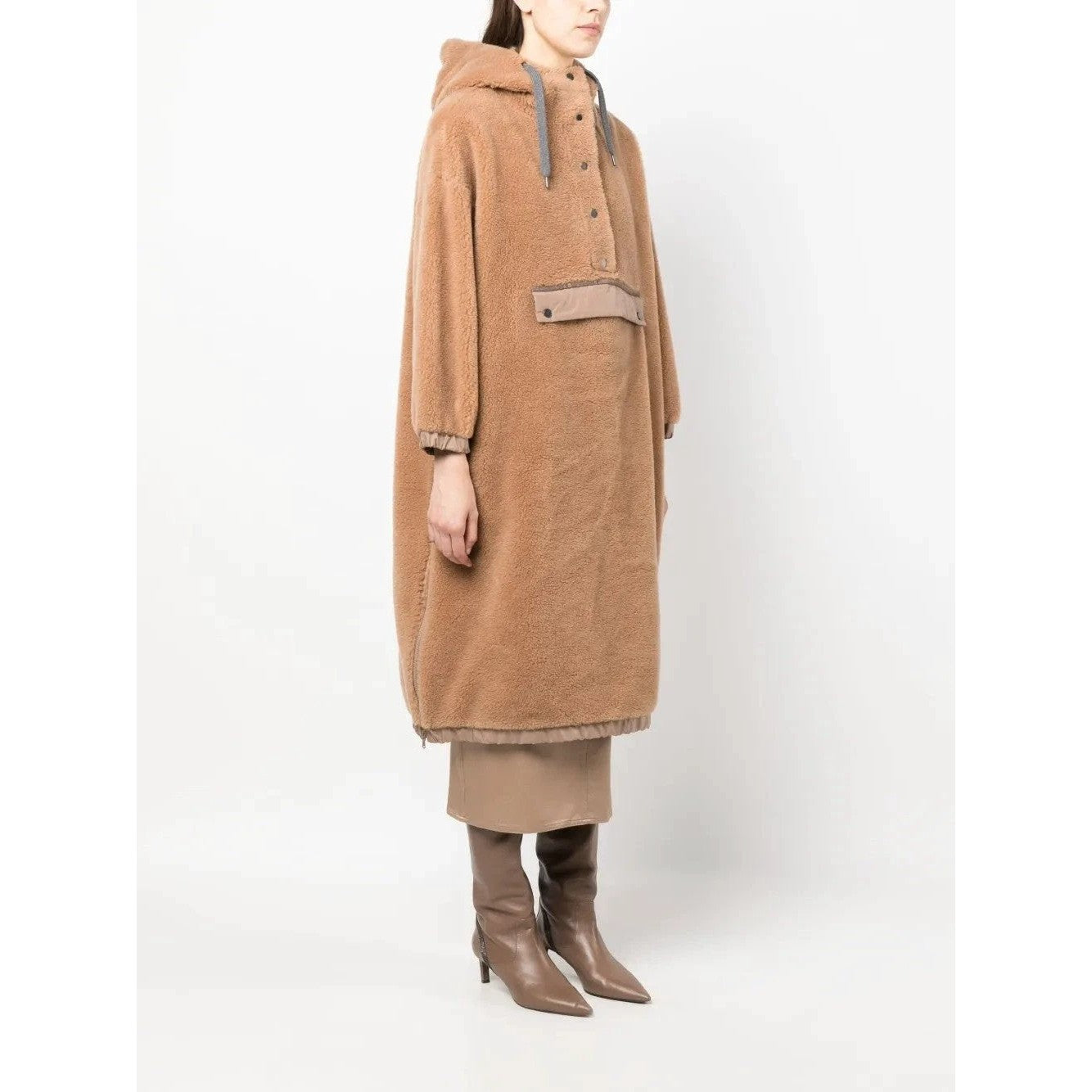 Brunello Cucinelli Beige Wollmäntel by Brunello Cucinelli