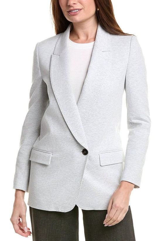 Brunello Cucinelli Cucinelli Silberner Baumwollblazer by Brunello Cucinelli Cucinelli