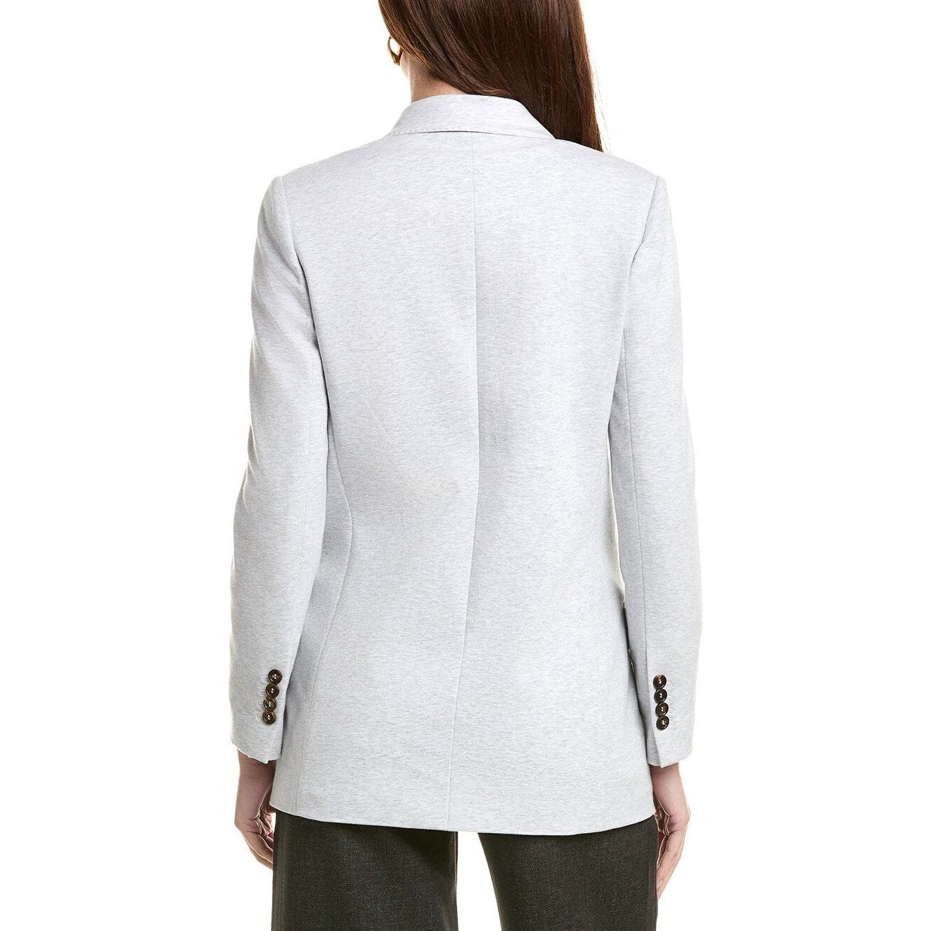 Brunello Cucinelli Silberner Baumwollblazer by Brunello Cucinelli