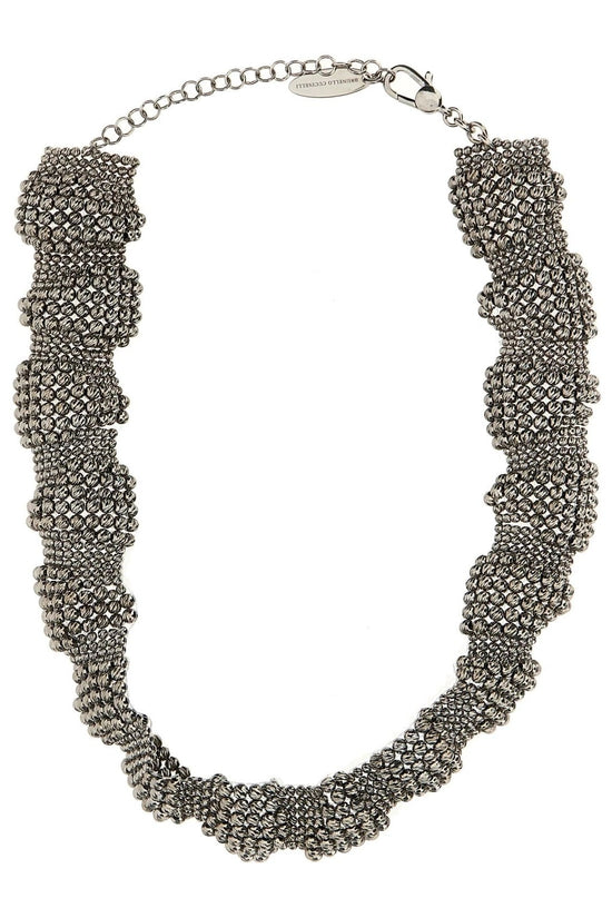 Brunello Cucinelli Bronze Silber Halskette by Brunello Cucinelli