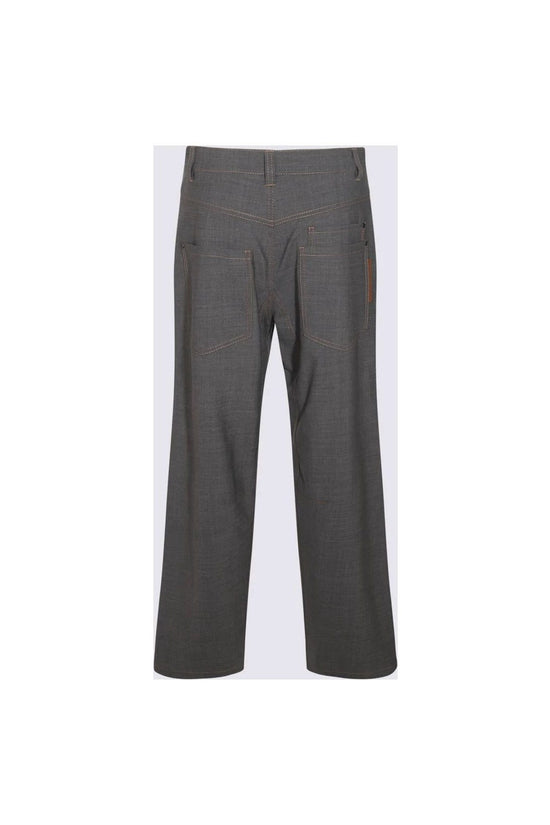 Brunello Cucinelli Graue Woll-Freizeithose by Brunello Cucinelli