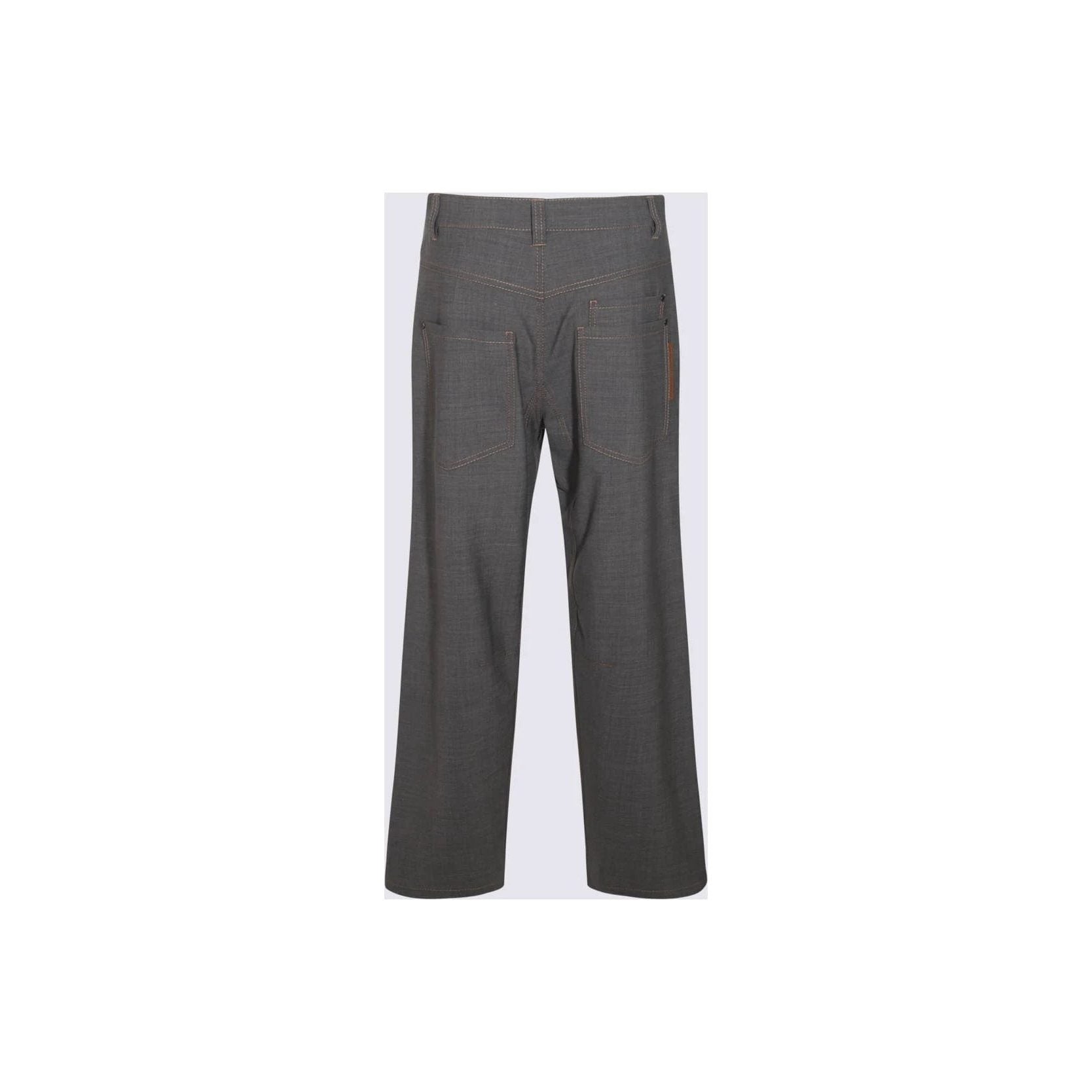 Brunello Cucinelli Graue Woll-Freizeithose by Brunello Cucinelli