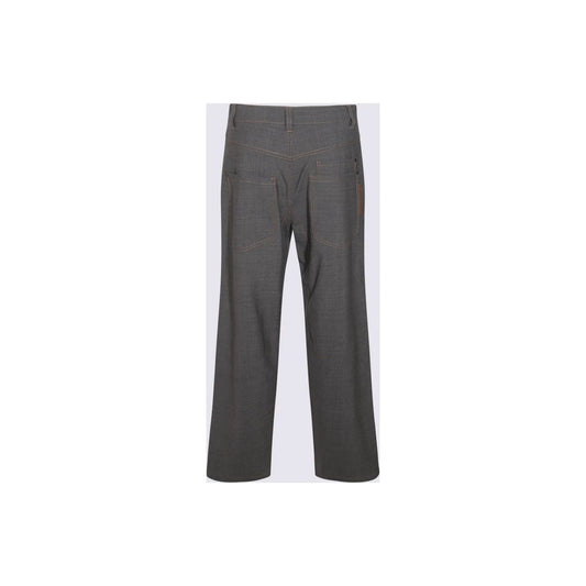 Brunello Cucinelli Graue Woll-Freizeithose by Brunello Cucinelli