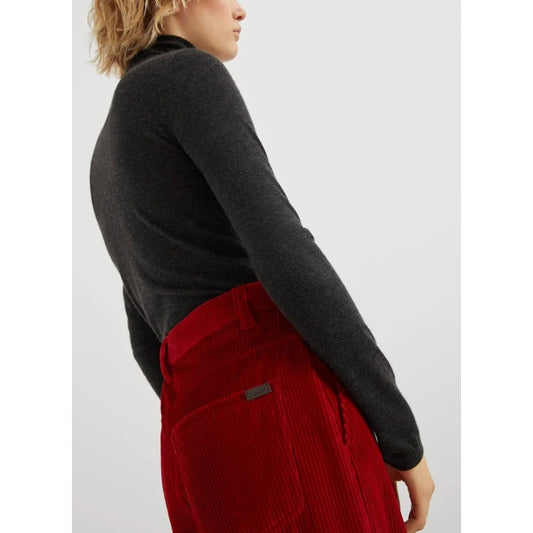 Brunello Cucinelli Cucinelli Rote Baumwollhose mit ausgestelltem Bein by Brunello Cucinelli Cucinelli