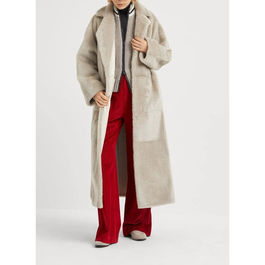 Brunello Cucinelli Rote Baumwollhose mit ausgestelltem Bein by Brunello Cucinelli
