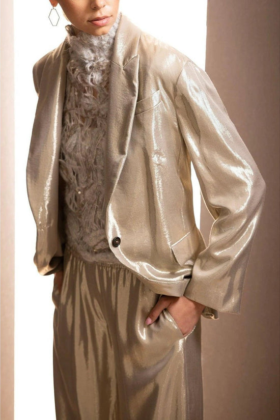 Brunello Cucinelli Goldene Freizeithose aus Viskose by Brunello Cucinelli