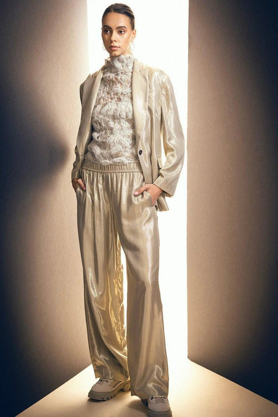 Brunello Cucinelli Goldene Freizeithose aus Viskose by Brunello Cucinelli