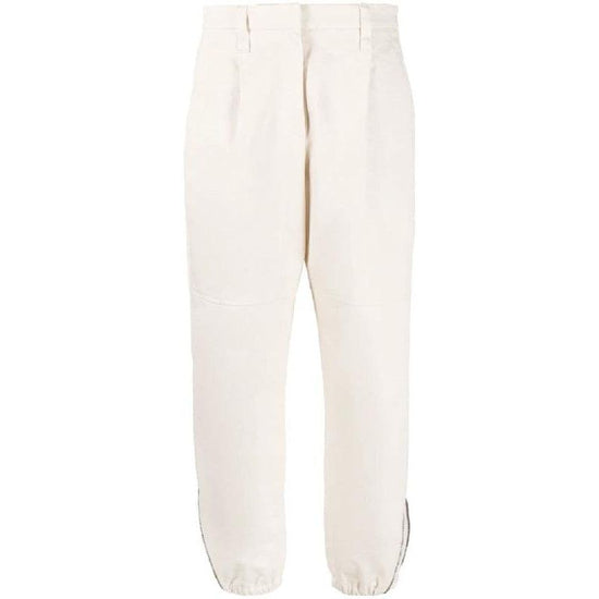 Brunello Cucinelli Beige Baumwollhose für die Freizeit by Brunello Cucinelli