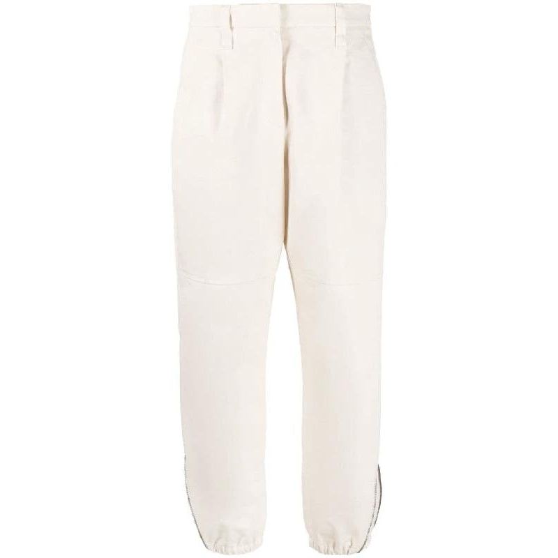 Brunello Cucinelli Beige Baumwollhose für die Freizeit by Brunello Cucinelli