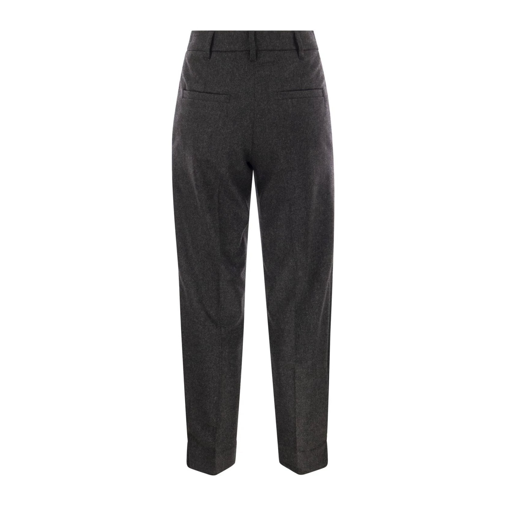 Brunello Cucinelli Schwarze Woll-Freizeithose by Brunello Cucinelli