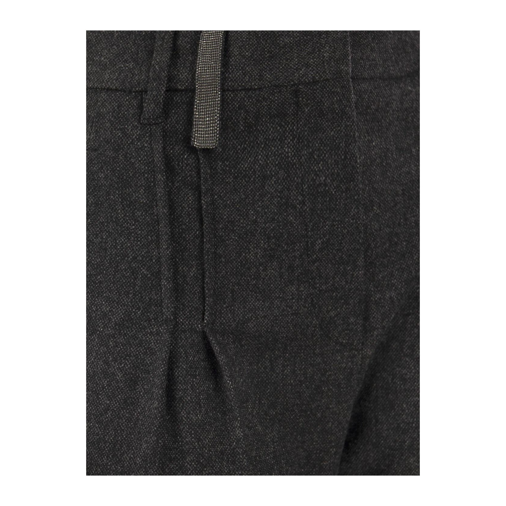 Brunello Cucinelli Schwarze Woll-Freizeithose by Brunello Cucinelli