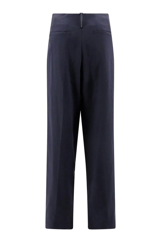 Brunello Cucinelli Blaue Woll-Freizeithose by Brunello Cucinelli