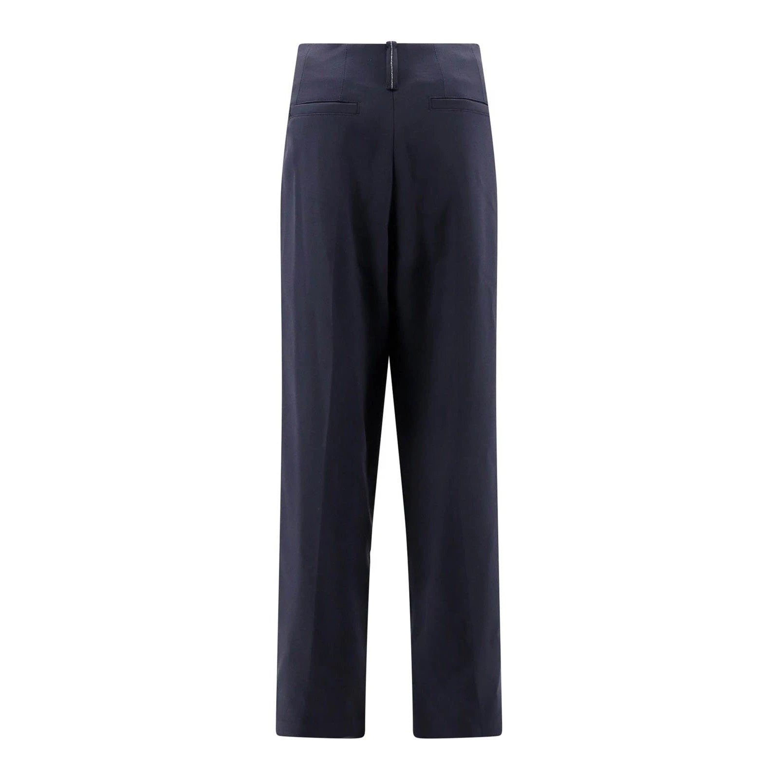 Brunello Cucinelli Blaue Woll-Freizeithose by Brunello Cucinelli