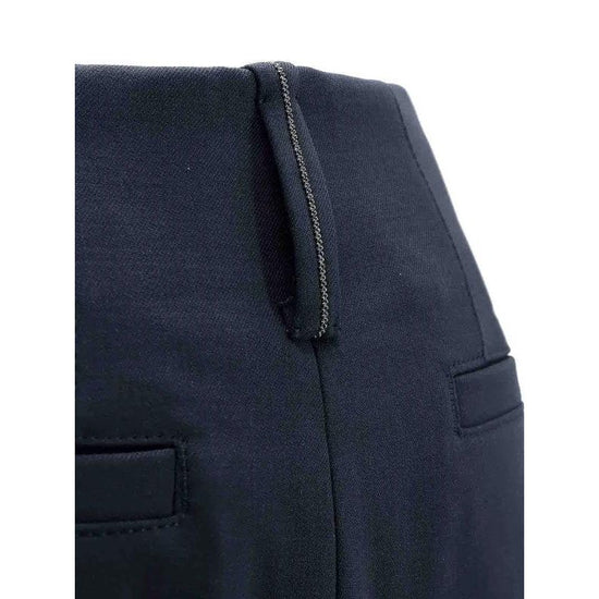 Brunello Cucinelli Blaue Woll-Freizeithose by Brunello Cucinelli