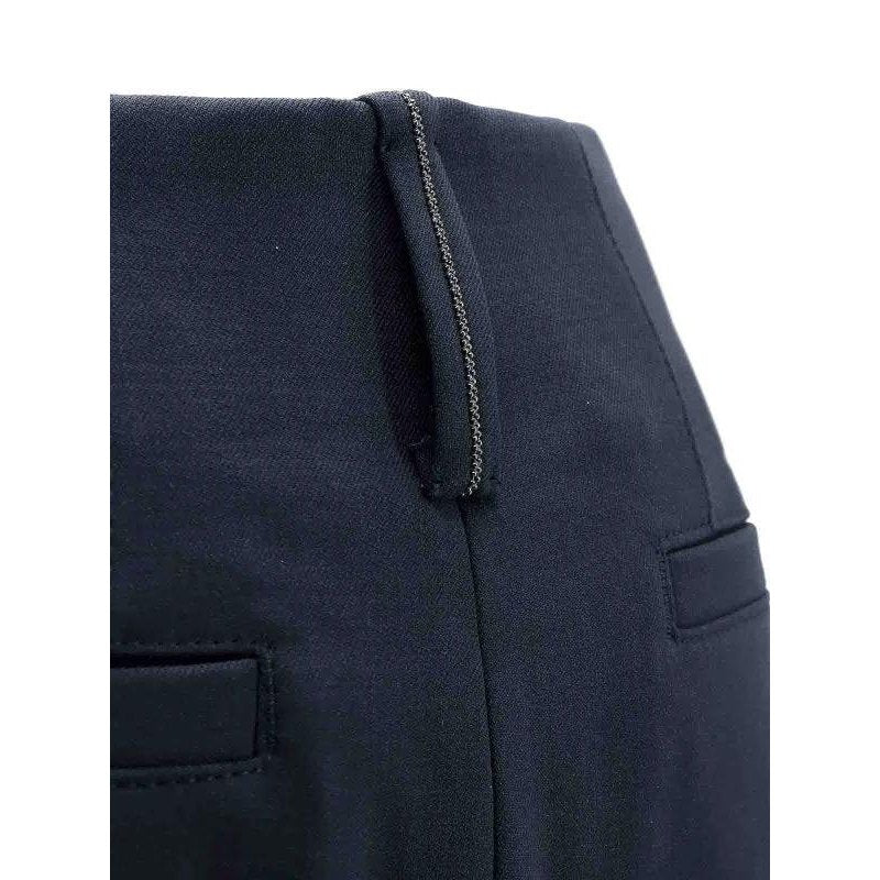 Brunello Cucinelli Blaue Woll-Freizeithose by Brunello Cucinelli