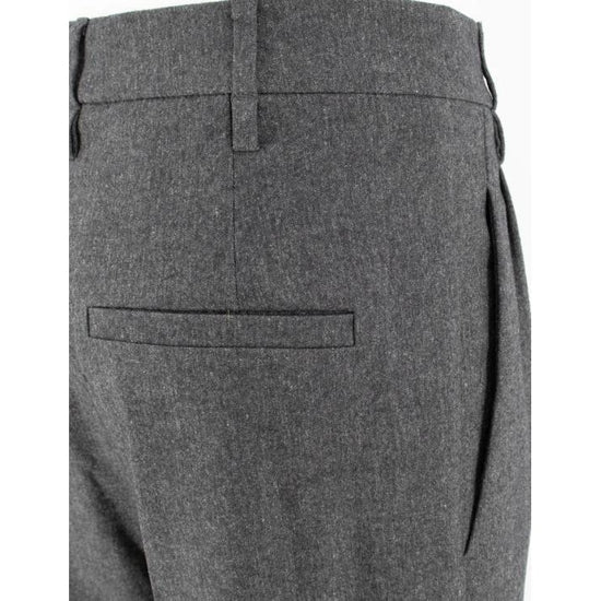 Brunello Cucinelli Cucinelli Graue Woll-Freizeithose by Brunello Cucinelli Cucinelli