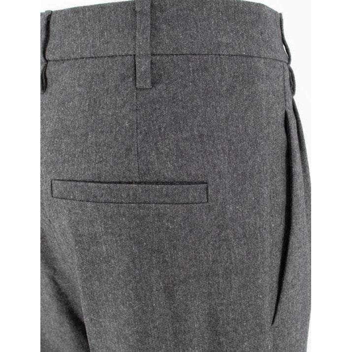 Brunello Cucinelli Cucinelli Graue Woll-Freizeithose by Brunello Cucinelli Cucinelli
