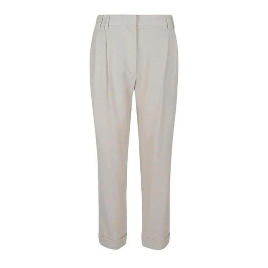 Brunello Cucinelli Weiße Freizeithose aus Viskose by Brunello Cucinelli