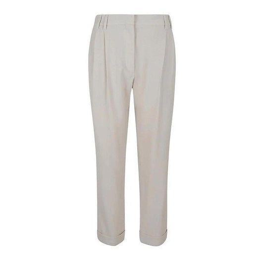Brunello Cucinelli Weiße Freizeithose aus Viskose by Brunello Cucinelli