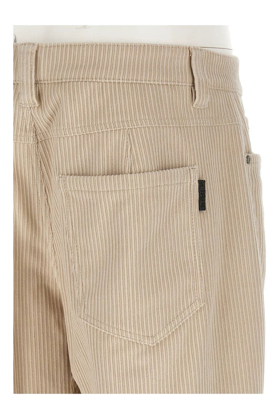 Brunello Cucinelli Weiße Baumwollhose für den Alltag by Brunello Cucinelli