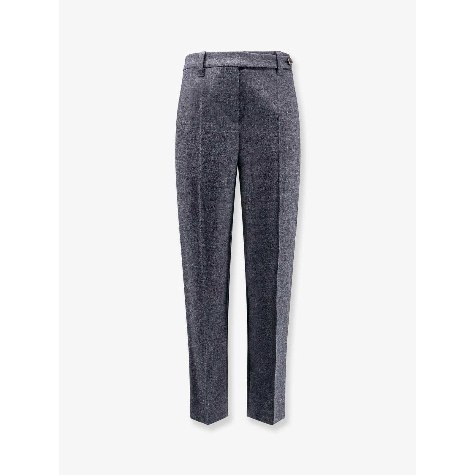 Brunello Cucinelli Graue Woll-Freizeithose by Brunello Cucinelli