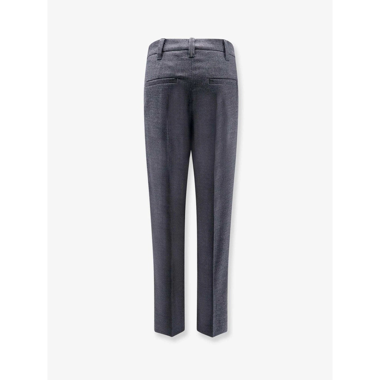 Brunello Cucinelli Graue Woll-Freizeithose by Brunello Cucinelli