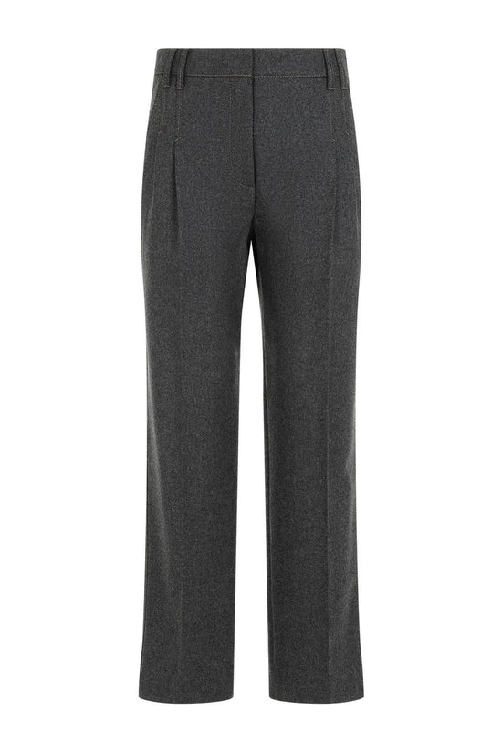 Brunello Cucinelli Cucinelli Graue Wollhose für den Alltag by Brunello Cucinelli Cucinelli