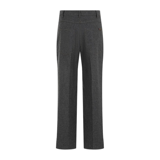 Brunello Cucinelli Graue Wollhose für den Alltag by Brunello Cucinelli