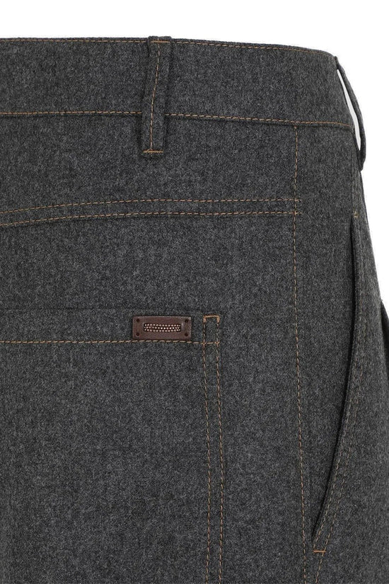 Brunello Cucinelli Graue Wollhose für den Alltag by Brunello Cucinelli