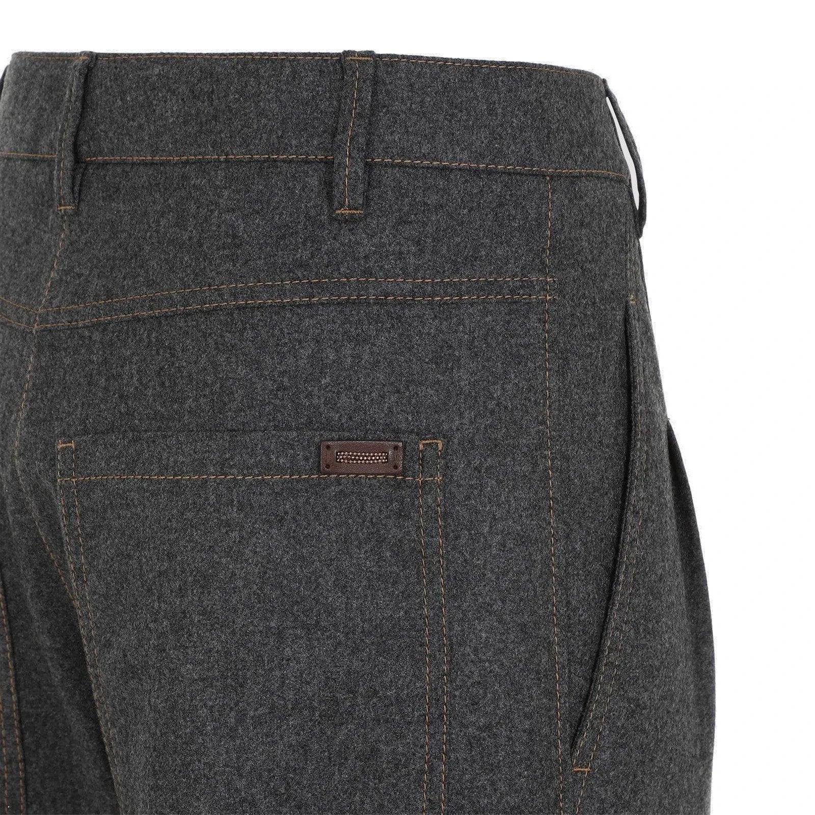 Brunello Cucinelli Graue Wollhose für den Alltag by Brunello Cucinelli