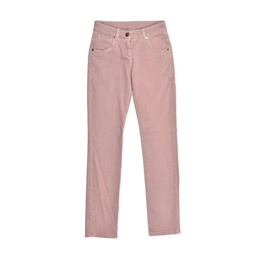 Brunello Cucinelli Cucinelli Pink Cotton Straight-Leg Jeans by Brunello Cucinelli Cucinelli