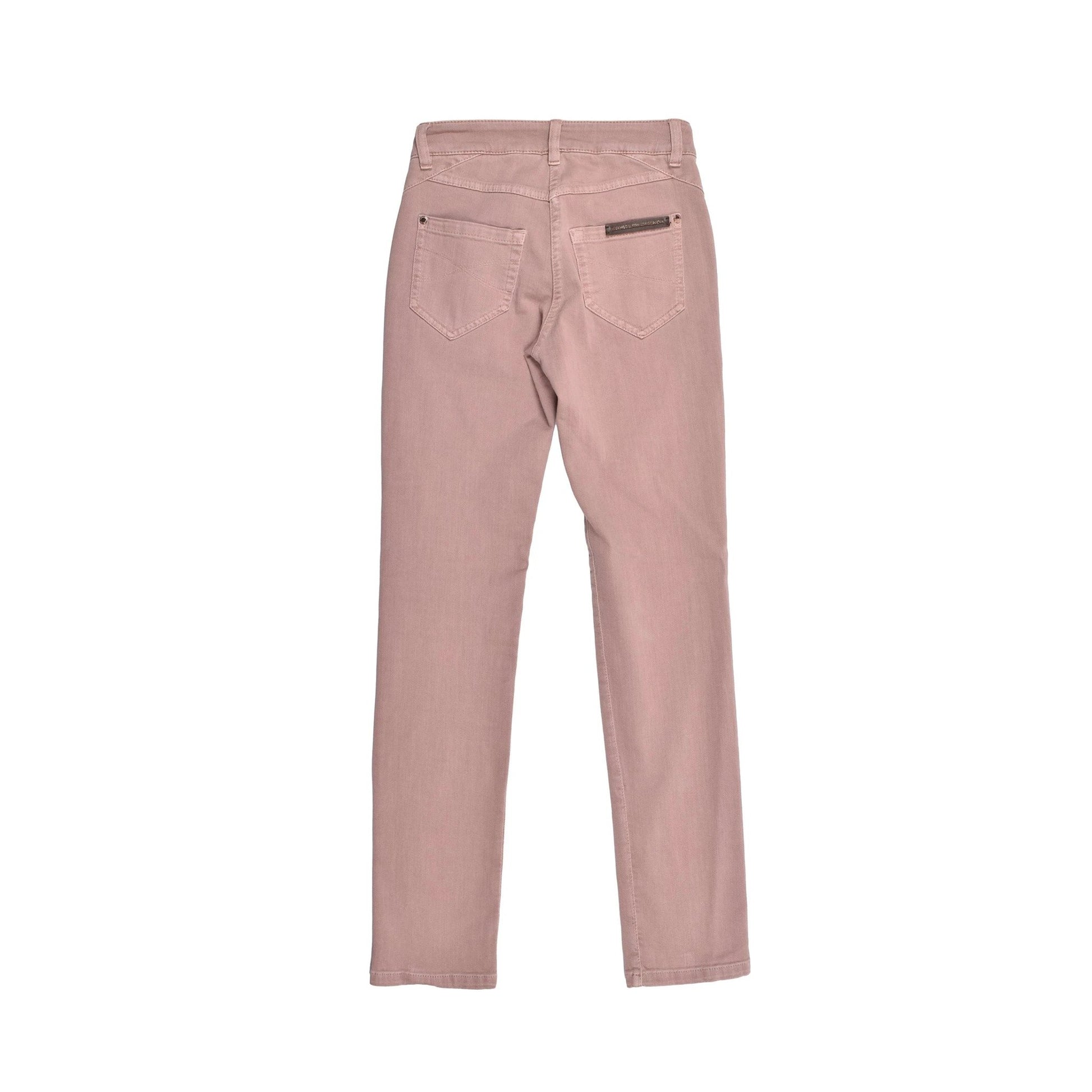 Brunello Cucinelli Pink Cotton Straight-Leg Jeans by Brunello Cucinelli