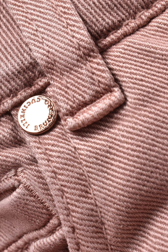 Brunello Cucinelli Pink Cotton Straight-Leg Jeans by Brunello Cucinelli