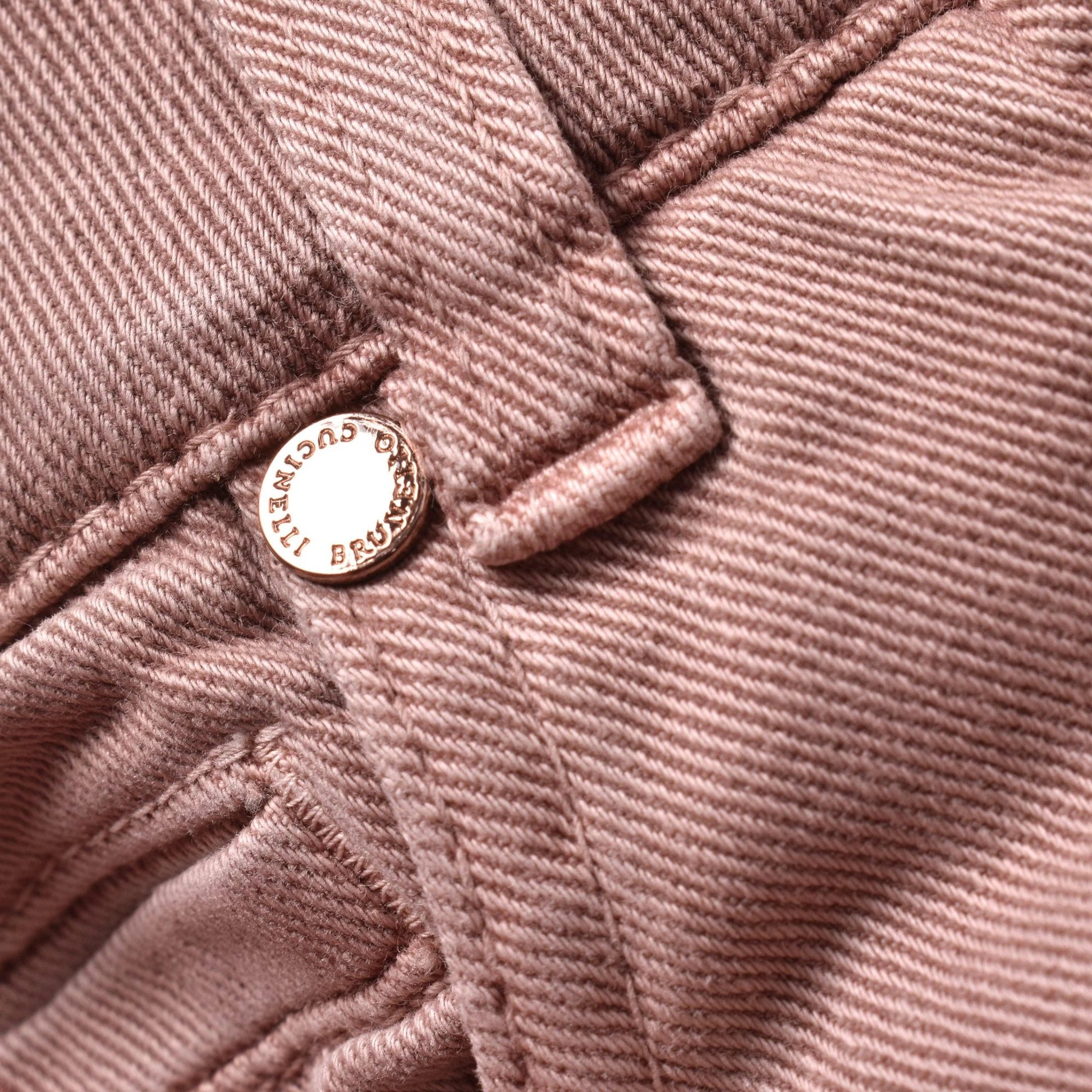Brunello Cucinelli Pink Cotton Straight-Leg Jeans by Brunello Cucinelli