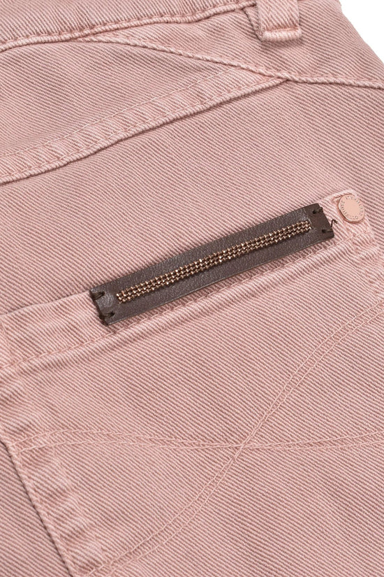 Brunello Cucinelli Pink Cotton Straight-Leg Jeans by Brunello Cucinelli