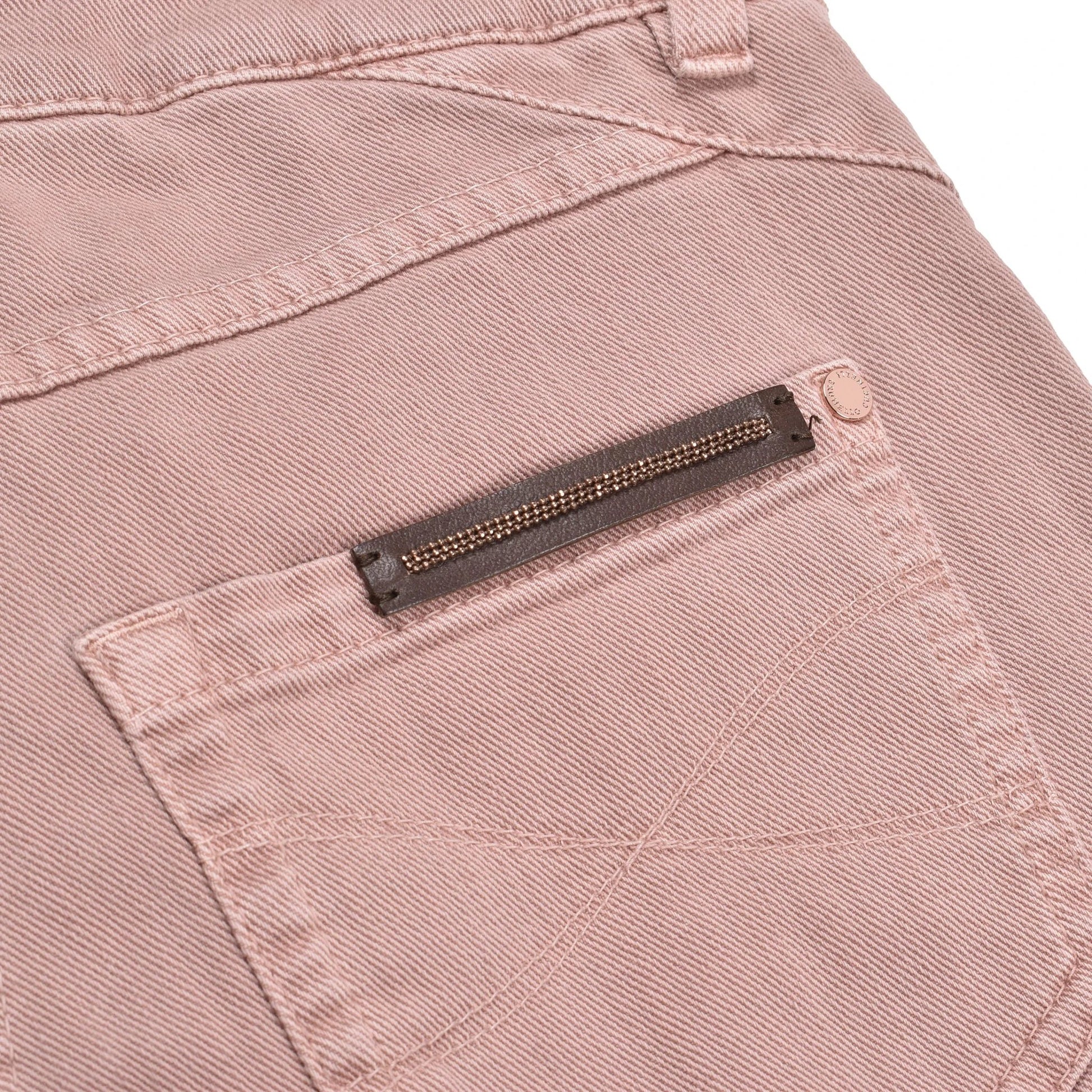 Brunello Cucinelli Pink Cotton Straight-Leg Jeans by Brunello Cucinelli