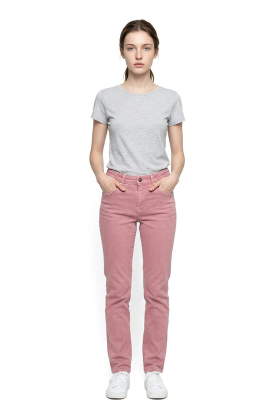 Brunello Cucinelli Pink Cotton Straight-Leg Jeans by Brunello Cucinelli