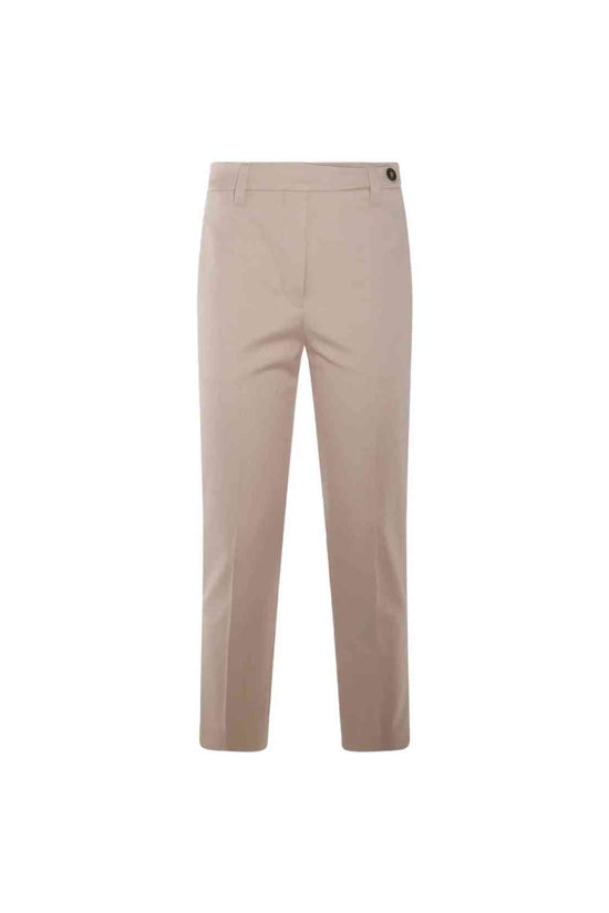 Brunello Cucinelli Cucinelli Beige Cotton Casual Pants by Brunello Cucinelli Cucinelli