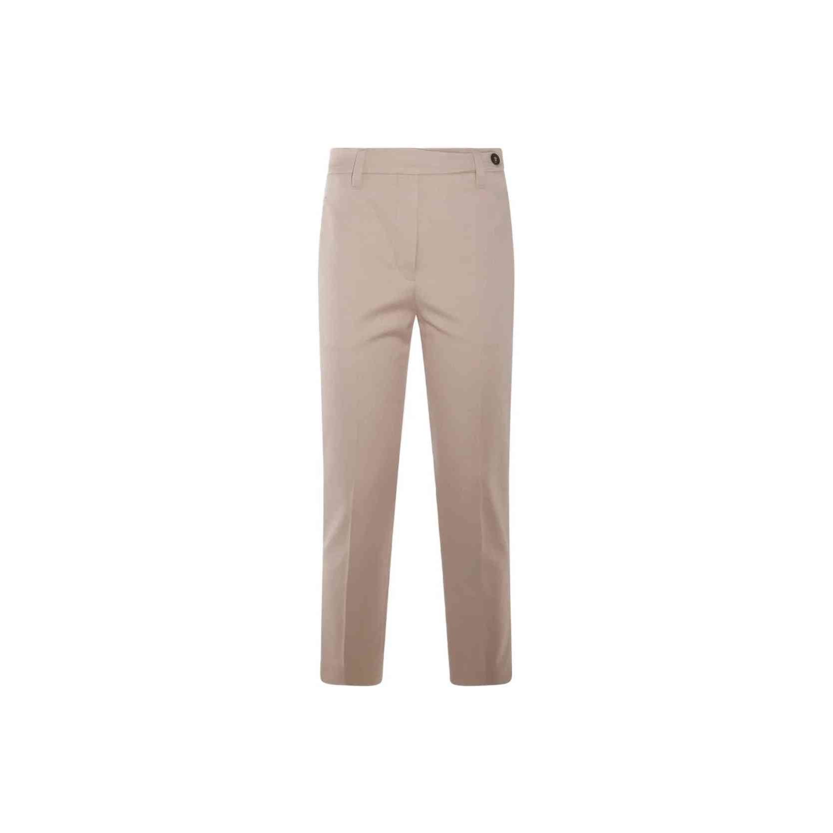 Brunello Cucinelli Cucinelli Beige Cotton Casual Pants by Brunello Cucinelli Cucinelli