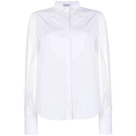 Brunello Cucinelli Cucinelli Weißes Baumwollkleid-Hemd by Brunello Cucinelli Cucinelli