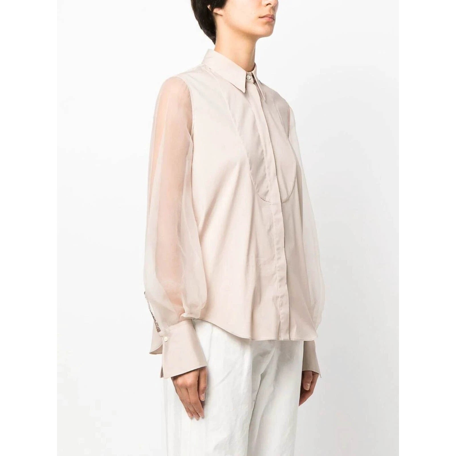Brunello Cucinelli Cucinelli Rosa Baumwollbluse by Brunello Cucinelli Cucinelli