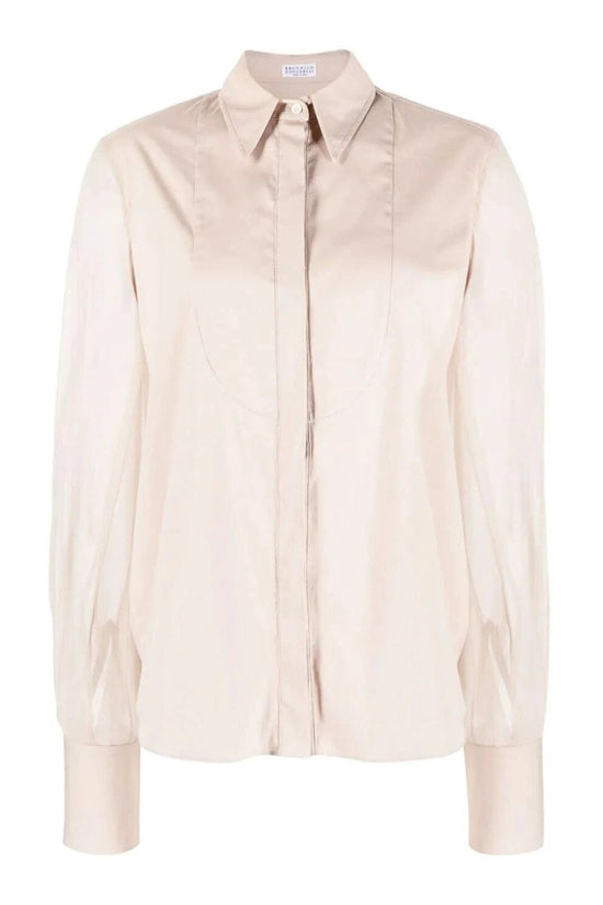 Brunello Cucinelli Rosa Baumwollbluse by Brunello Cucinelli