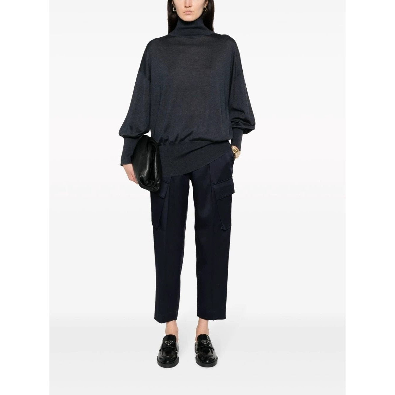 Brunello Cucinelli Blauer Kaschmir-Rollkragenpullover by Brunello Cucinelli