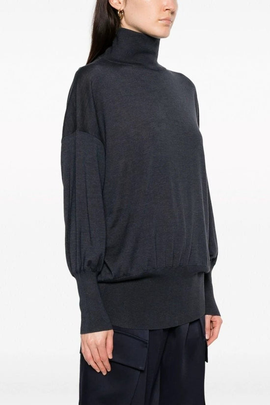 Brunello Cucinelli Blauer Kaschmir-Rollkragenpullover by Brunello Cucinelli