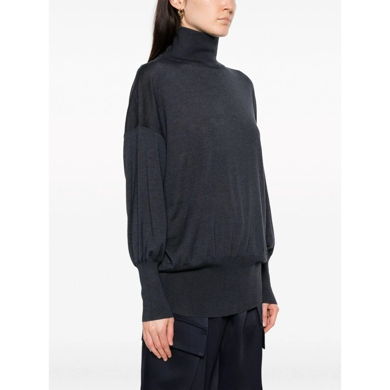 Brunello Cucinelli Blauer Kaschmir-Rollkragenpullover by Brunello Cucinelli