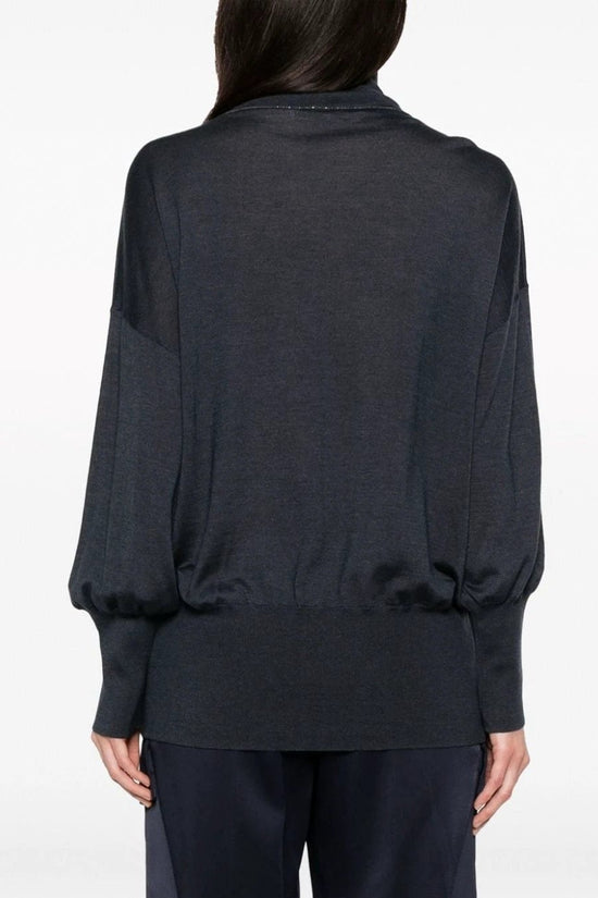Brunello Cucinelli Blauer Kaschmir-Rollkragenpullover by Brunello Cucinelli