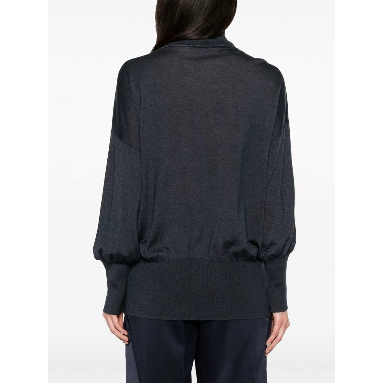 Brunello Cucinelli Blauer Kaschmir-Rollkragenpullover by Brunello Cucinelli
