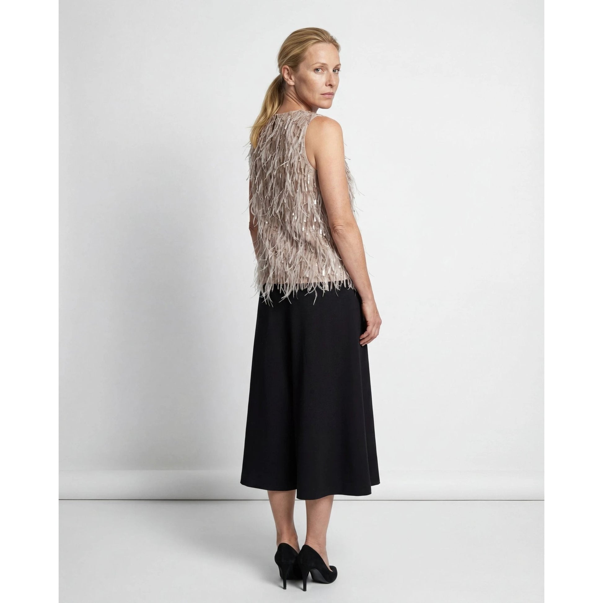 Brunello Cucinelli Beiges Seiden-Cocktailkleid by Brunello Cucinelli